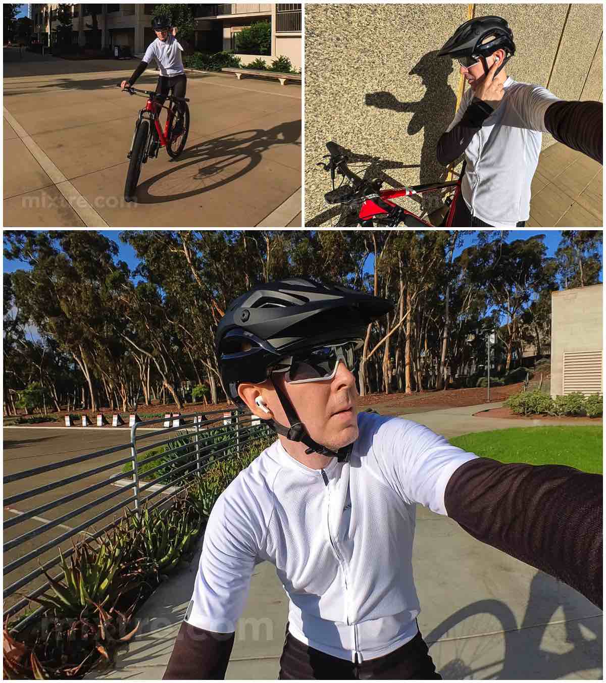 Wearing regular AirPods while cycling